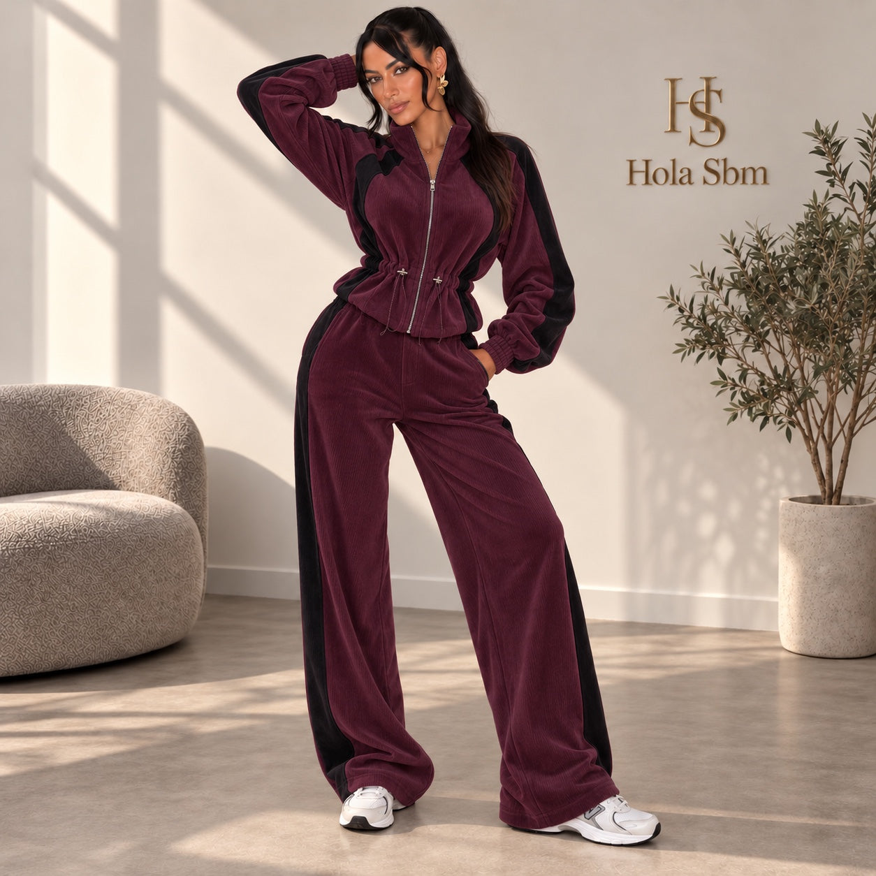 Coordset Marzia Bordeaux Nero